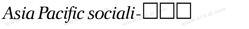 Asia Pacific sociali字体转换
